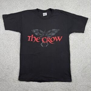 Vintage T Shirt 90s‎ THE CROW Movie CINEMA STANLEY DESANTIS L COTTON Black Promo